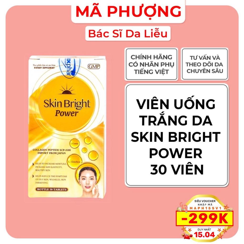 Viên uống trắng da, giảm thâm nám Skin Bright Power Hộp 30 viên - Bác sĩ Mã Phượng