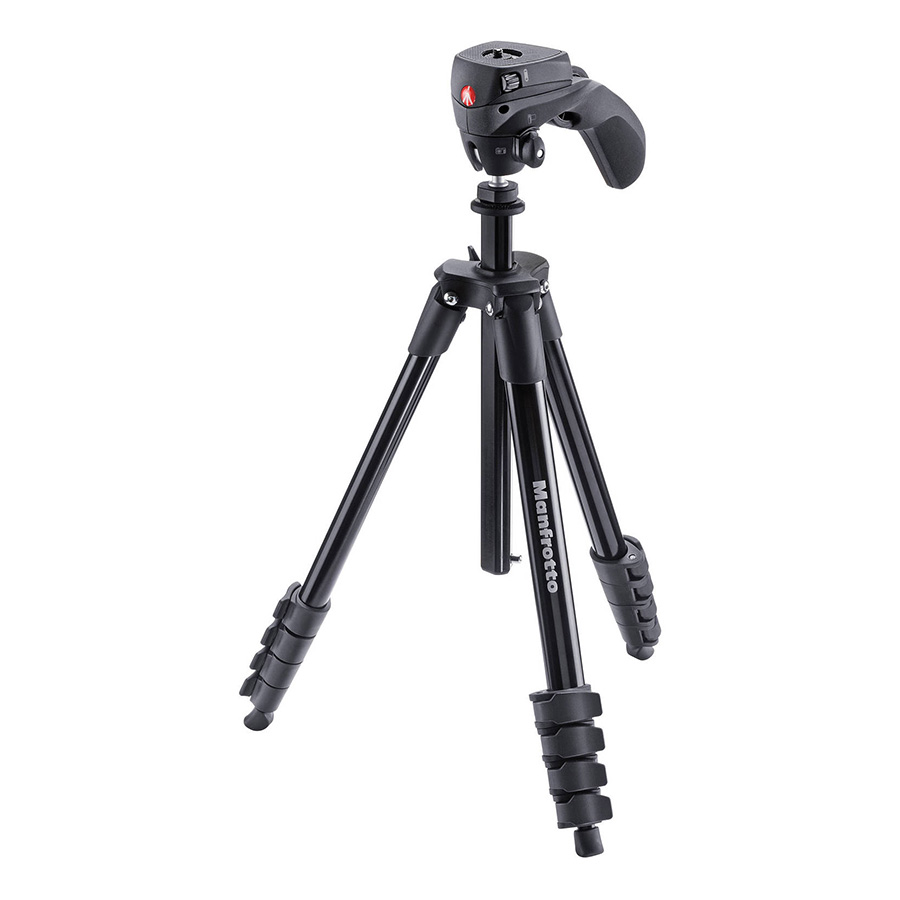 Chân Máy Ảnh Manfrotto Compact Action (Màu Đen) - Hàng Chính Hãng