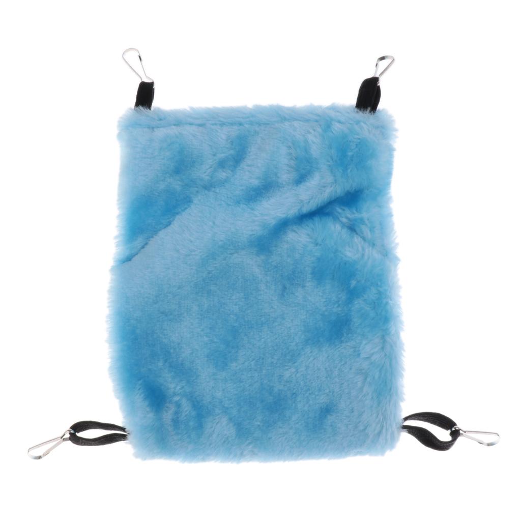 Double-deck Short Plush Hammock Swing Cage Hanging Bed for Rat, Hamster, Ferret, Rabbit , Parrot
