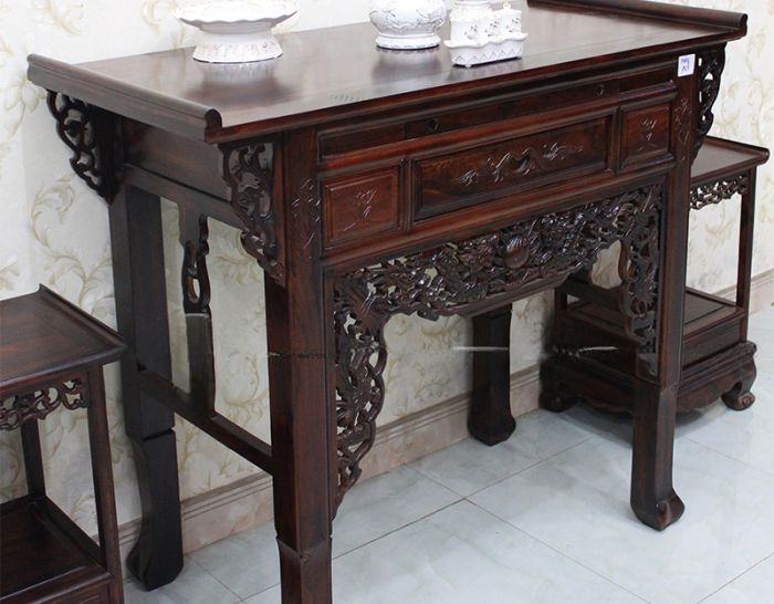 Bàn cúng - bàn thờ thờ phật gia tiên. ,bàn cúng 1 tầng gỗ