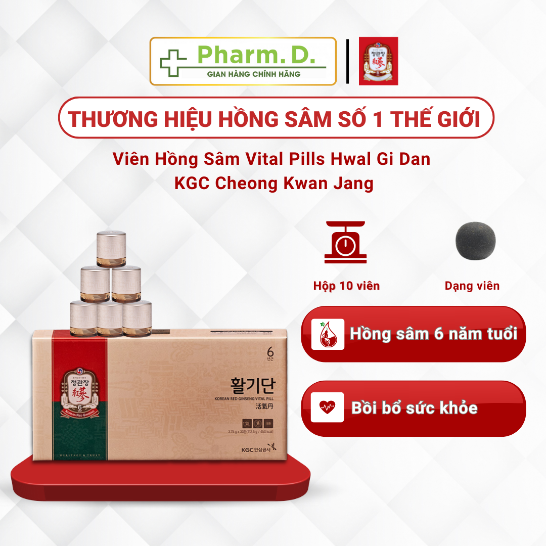 Viên Hồng Sâm Vital Pills Hwal Gi Dan KGC Cheong Kwan Jang