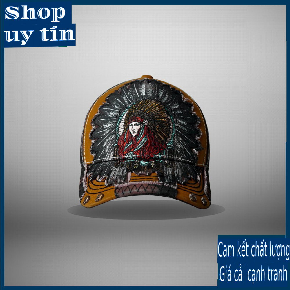 Freeship - MŨ/NÓN KẾT LƯỠI TRAI ÔNG ĐỊA THỔ DÂN THỜI TRANG NAM NỮ CAO CẤP - MÀU XANH TRẮNG / MÀU CAM XANH