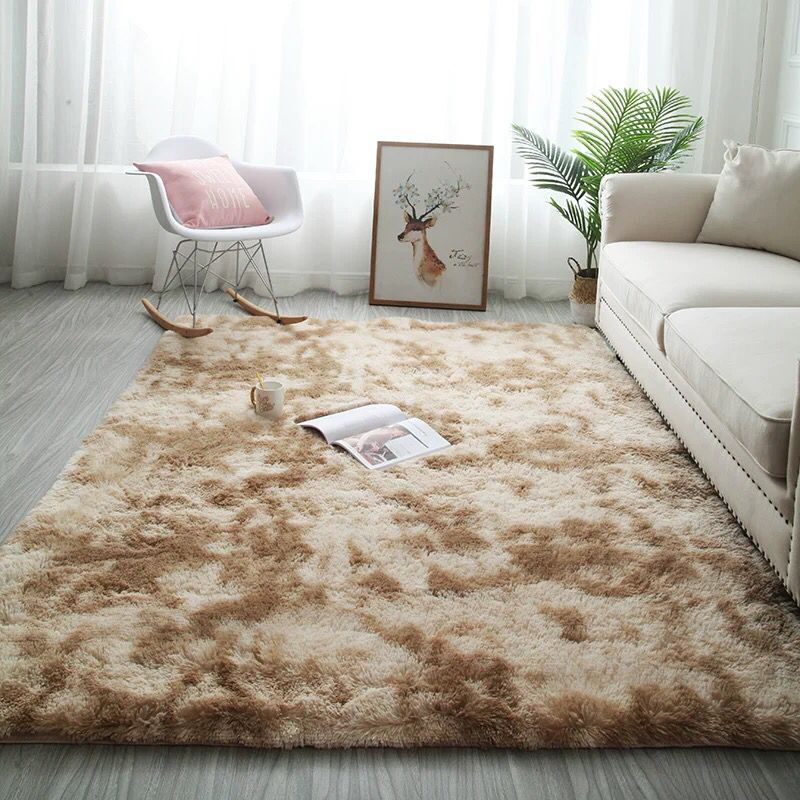 Thảm trải sàn phòng khách lông xù vằn 160x100cm