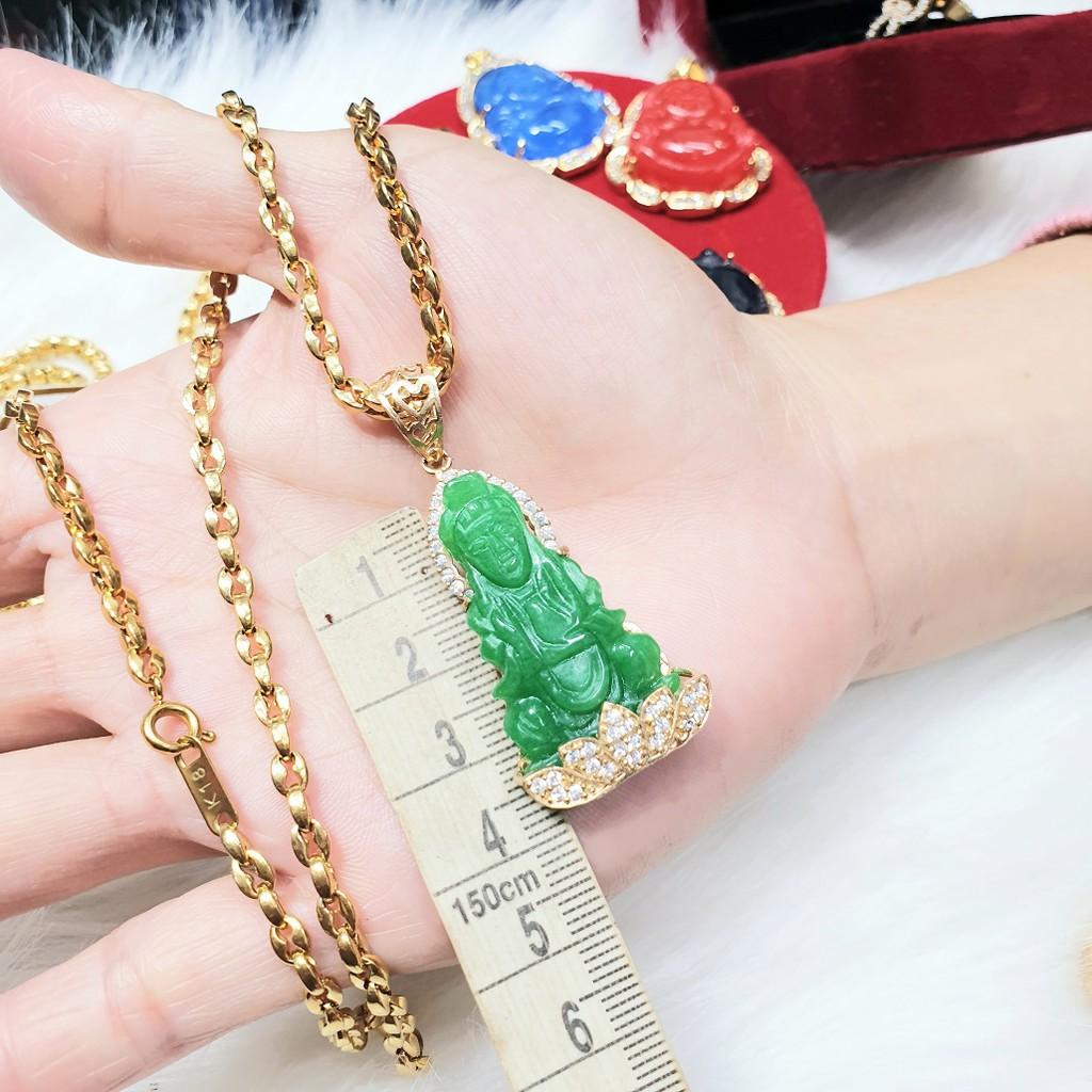Dây chuyền Quan Âm Bồ Tát Vàng Vonfram cao cấp- Dùng tắm rửa thoải mái không kiêng mồ hôi