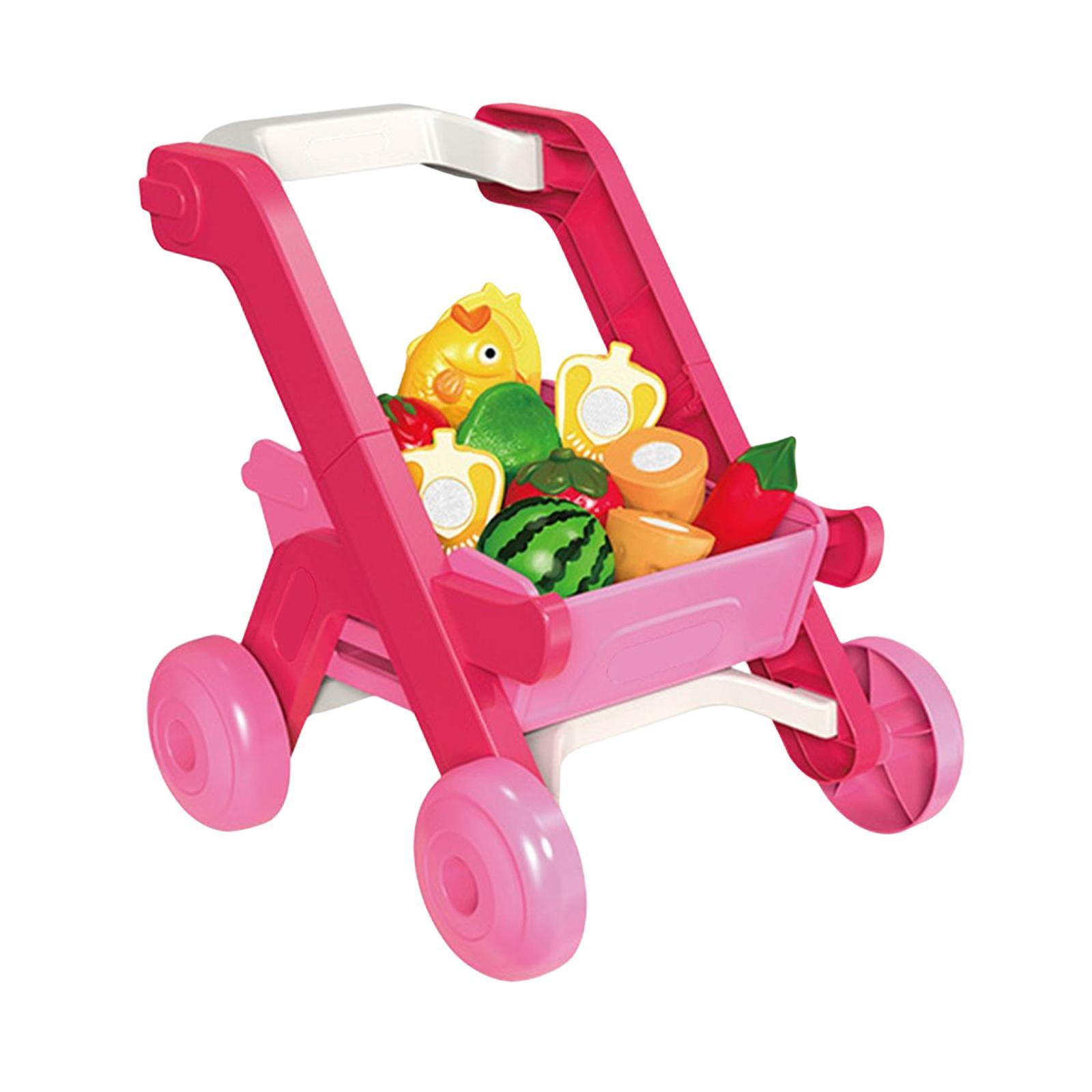 Shopping Trolley Cart kids Shopping Cart Toy Pretend Play Gifts