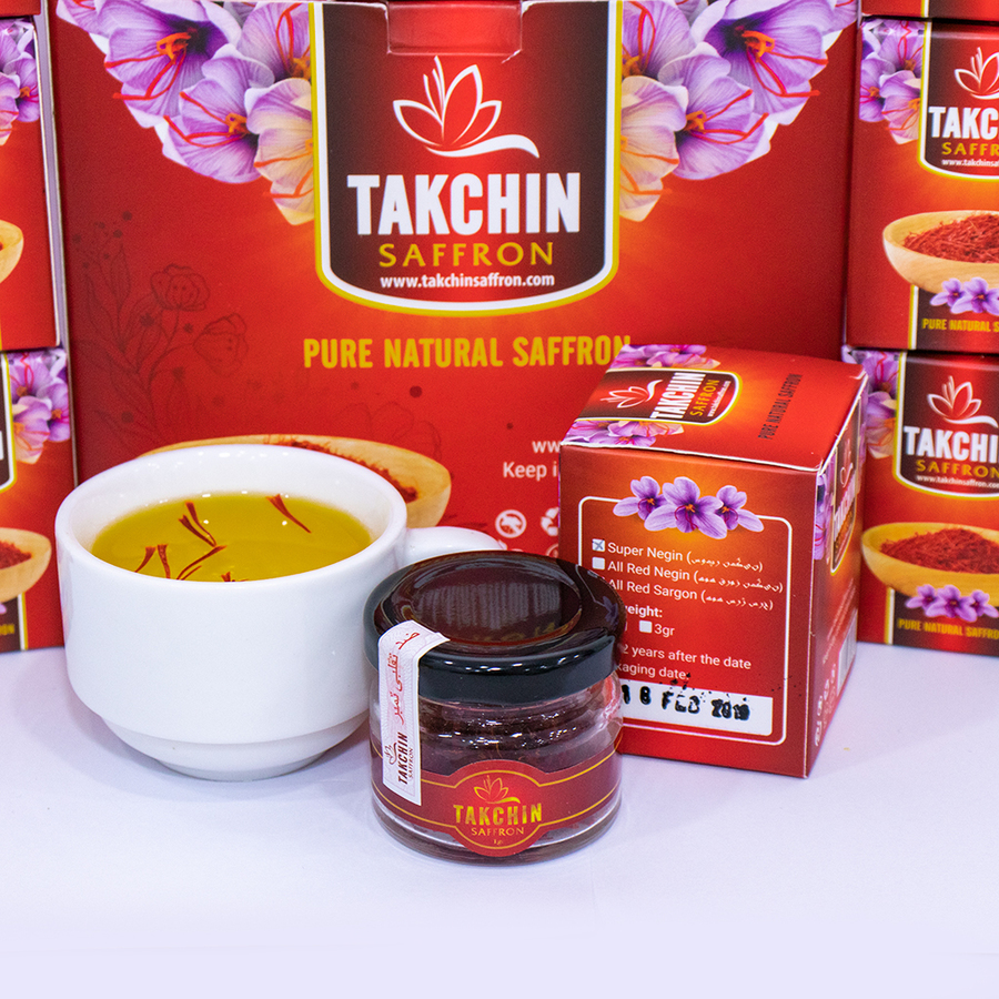 Nhụy hoa nghệ tây - Saffron Takchin  - hộp thủy tinh 1gram loại super negin