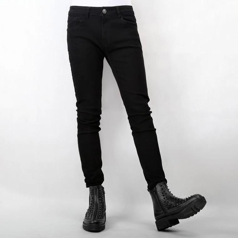 CÓ SIZE LỚN 28 37 QUẦN JEAN NAM ĐEN TRƠN DÁNG ÔM BODY VẢI MỊN CO GIÃN SANG TRỌNG LỊCH LÃM