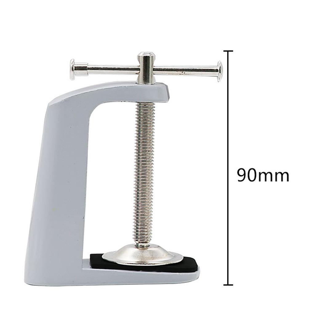 2 Pack Stainless Steel Adjustable Arm Clamp Table Lamp Clip Desk Clamp 90mm