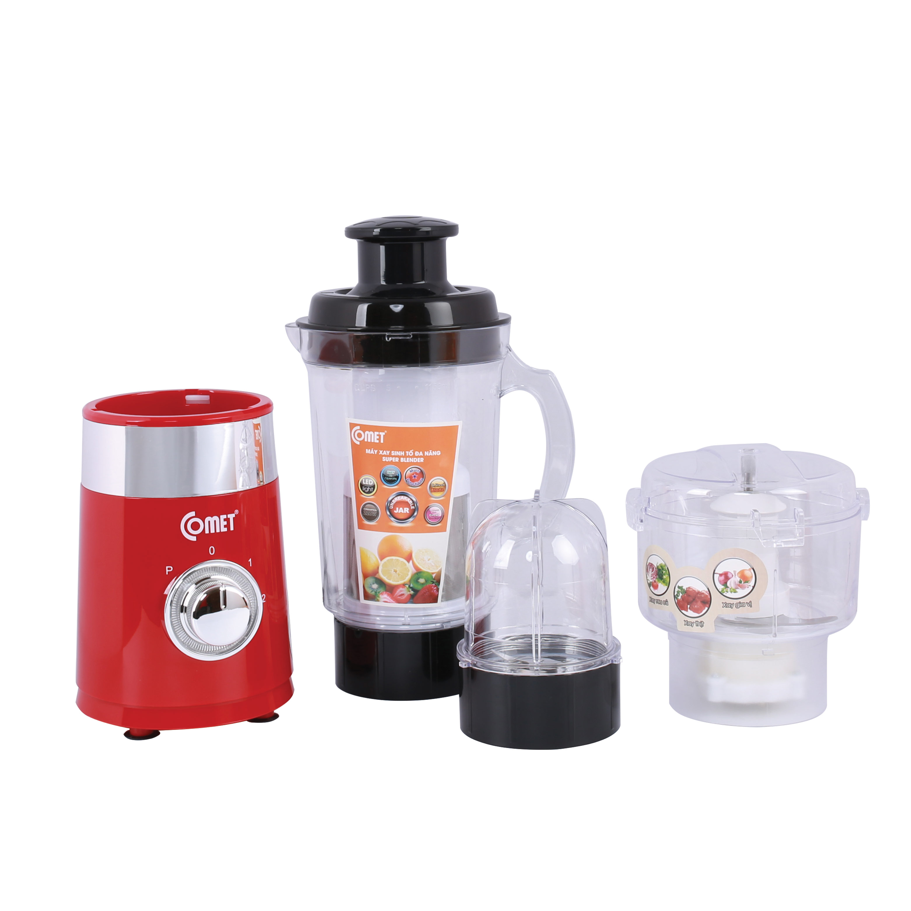 Máy Xay Đa Năng Cối Nhựa Kháng Vỡ Comet CM9989 - Hàng Chính Hãng