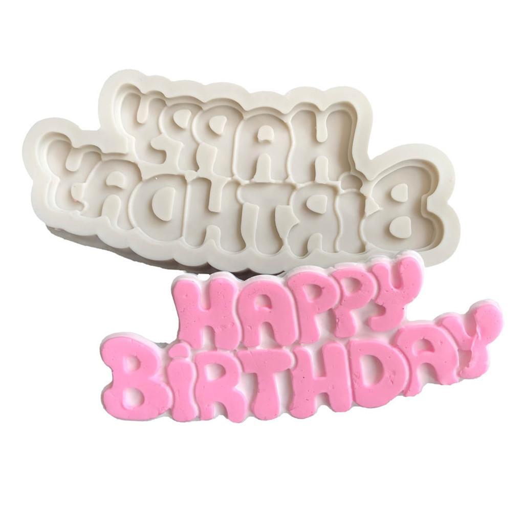 Birthday Model Silicon Mold Fondant Cake Decorating Tools Baking Mould DIY Craft For Party Decorations Birthday Gifts