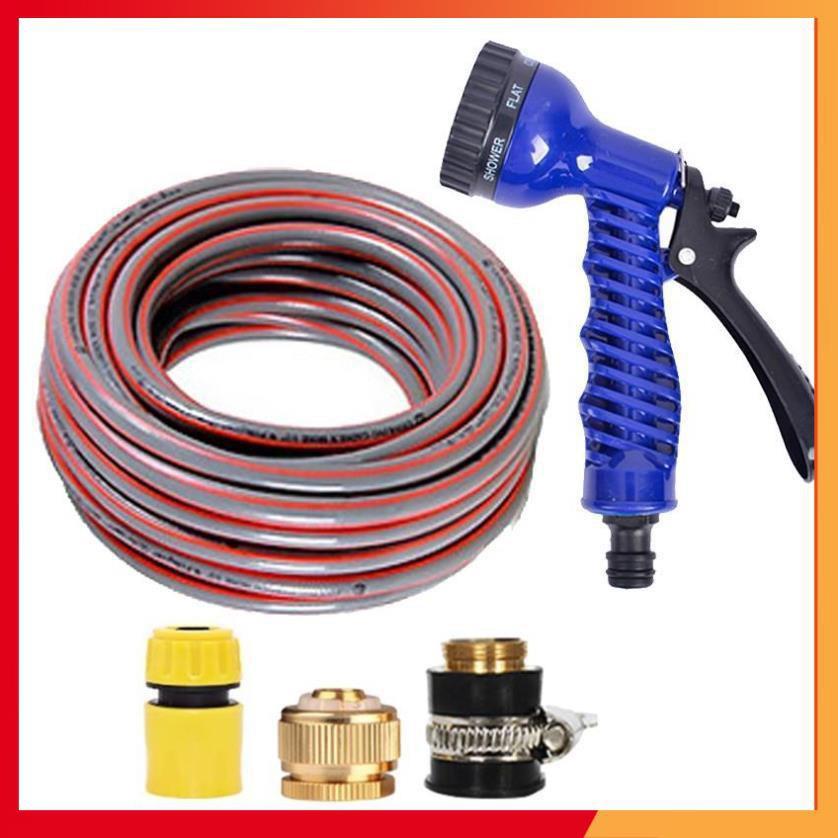 Bộ dây và vòi xịt tăng áp lực nước,rửa xe, tưới cây 20m  206843