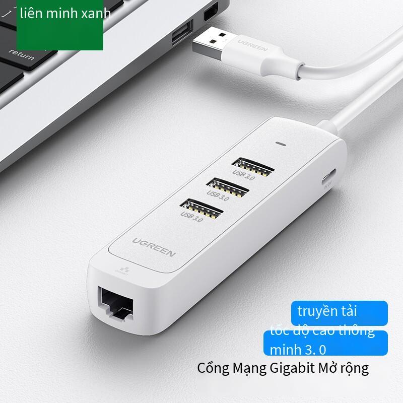 Phong cách mới nhất màu xanh lá cây liên kết usb đến cổng mạng bộ chuyển đổi cáp mạng chia dòng mở rộng có dây ổ cắm chuyển Ethernet card mạng bên ngoài rj45