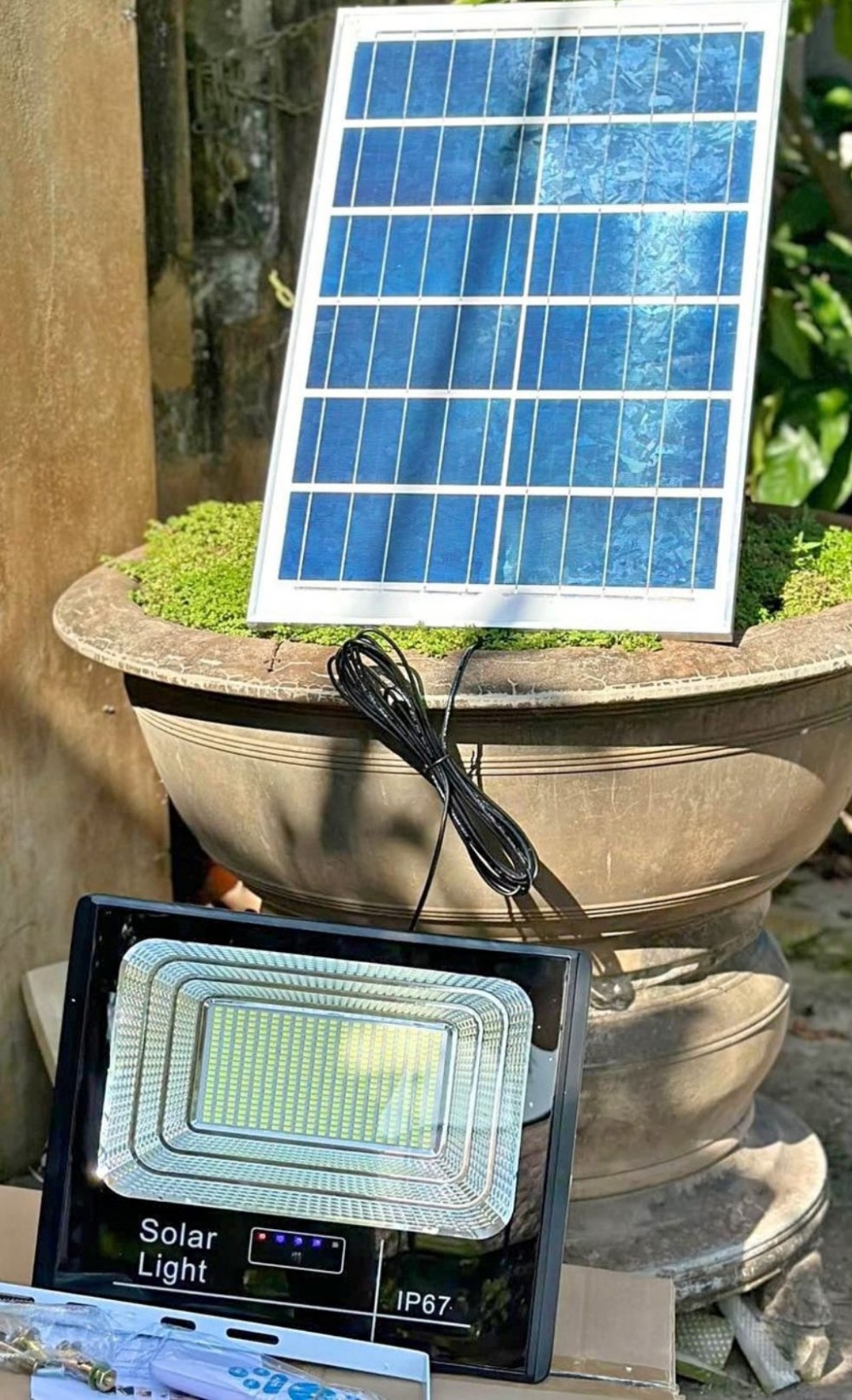 Đèn Năng Lượng Mặt Trời 500W Solar Light Sáng Xuyên Đêm Bảo Hành 2 Năm