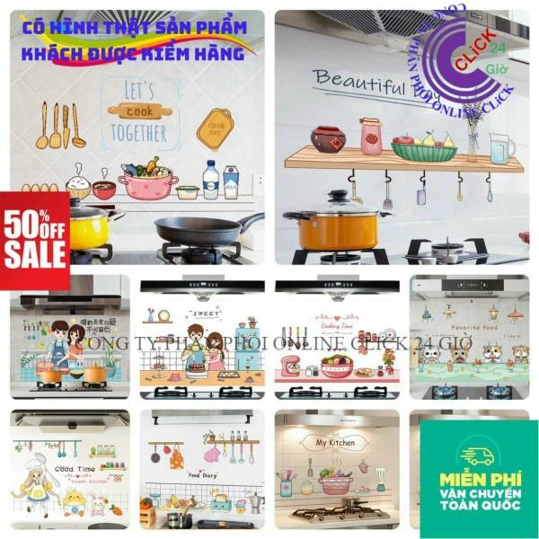 Giấy Dán Tường Bếp Cách Nhiệt Chống Dầu Mỡ, Chịu Nhiệt - Decal Dán Bếp 3D Nhiều Họa Tiết - Hàng Cao Cấp