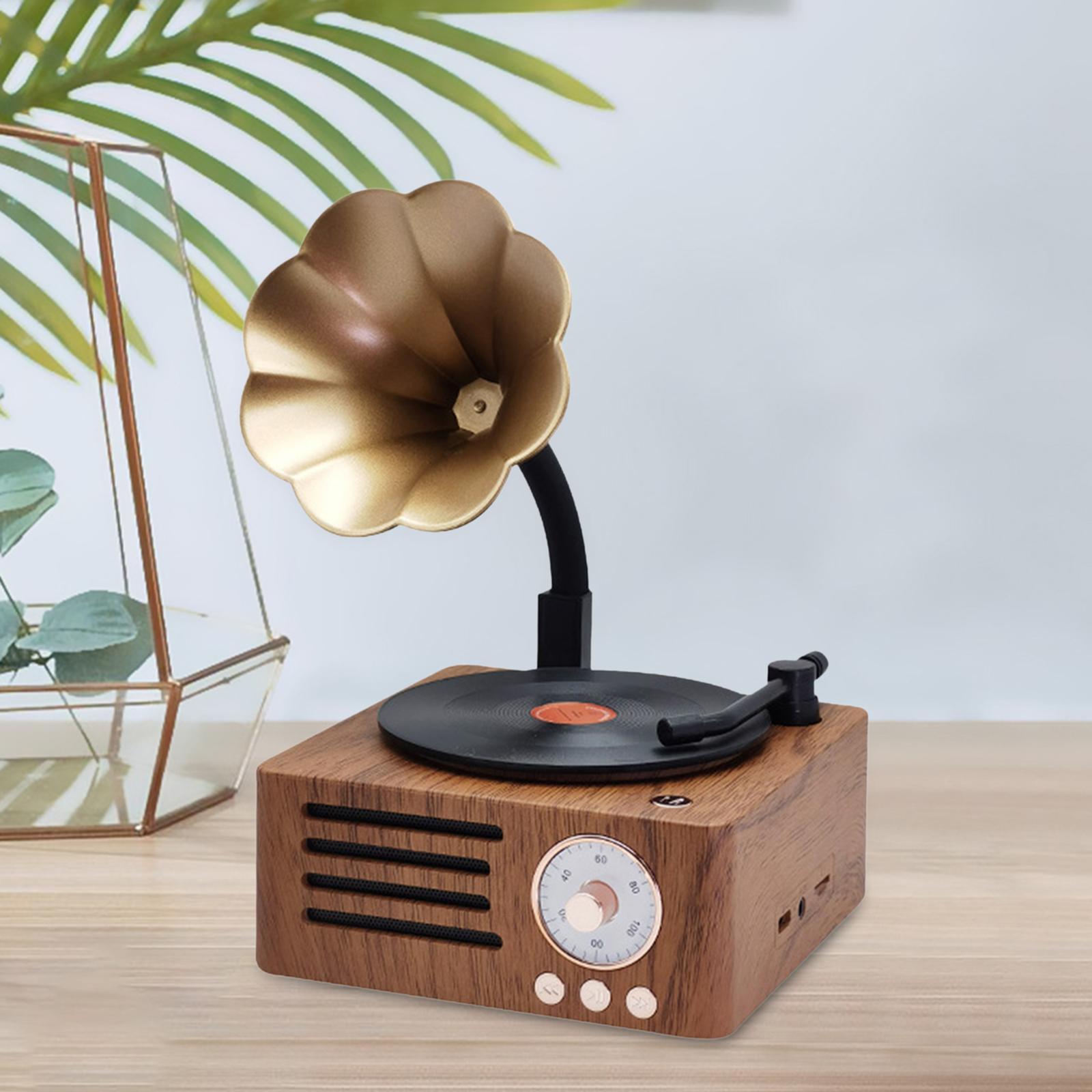 Classic Record .0 Speaker Nostalgic Gramophone Mini for Office Hotel