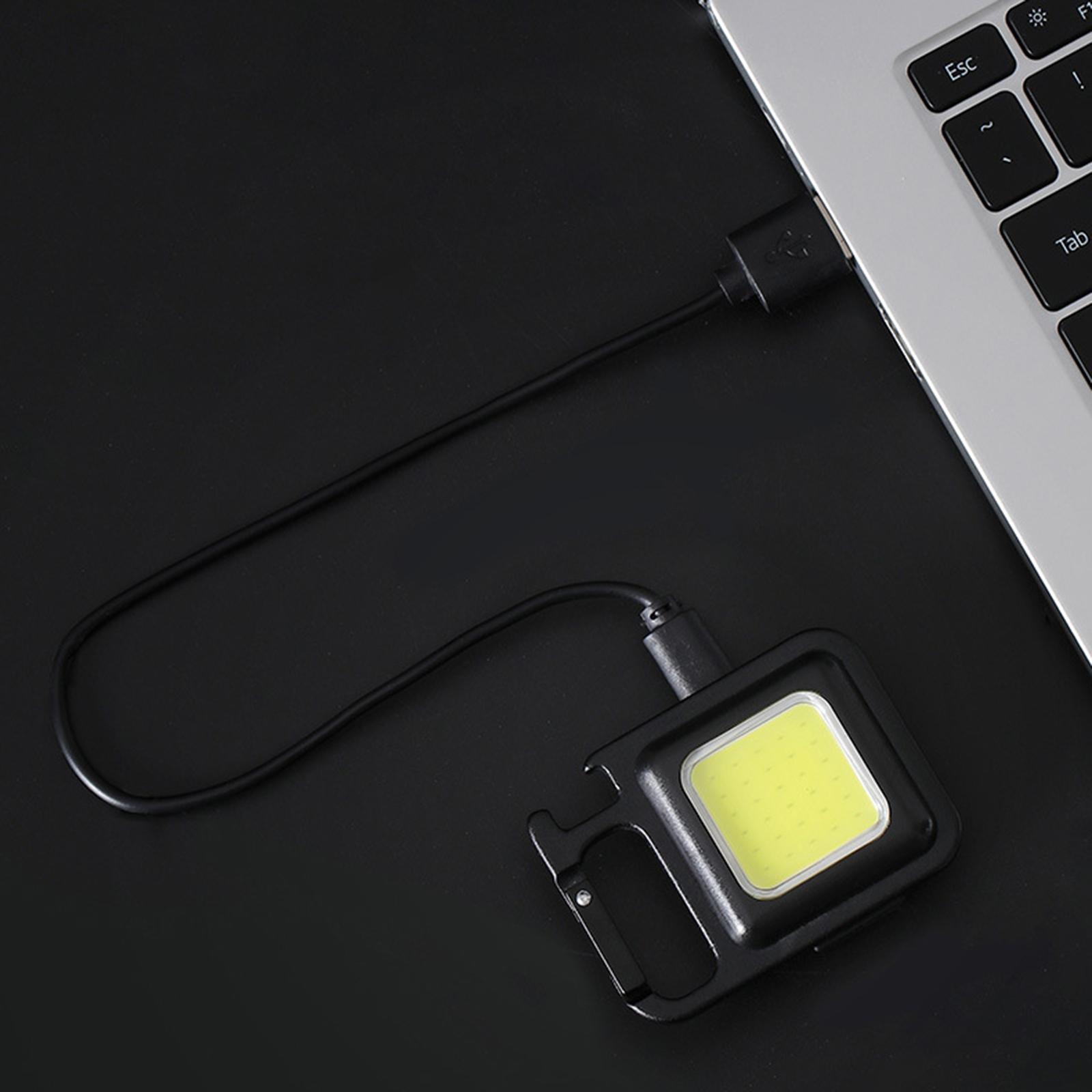 COB Keychain Flashlight Rechargeable for Running Hiking Walking