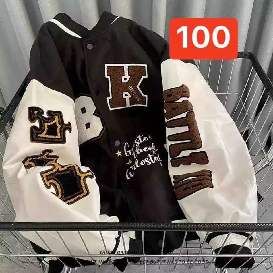 Áo Khoác Retro Thêu Chữ Bóng Chày,Áo Khoác Bomber chữ BK Nam Nữ cho các Trận Đấu, áo cardigan chữ K đường phố, Áo bomber nỉ in chữ B unisex ulzzang phong cách hàn quốc cá tính dễ phối đồ, áo khoác bomber chữ KB