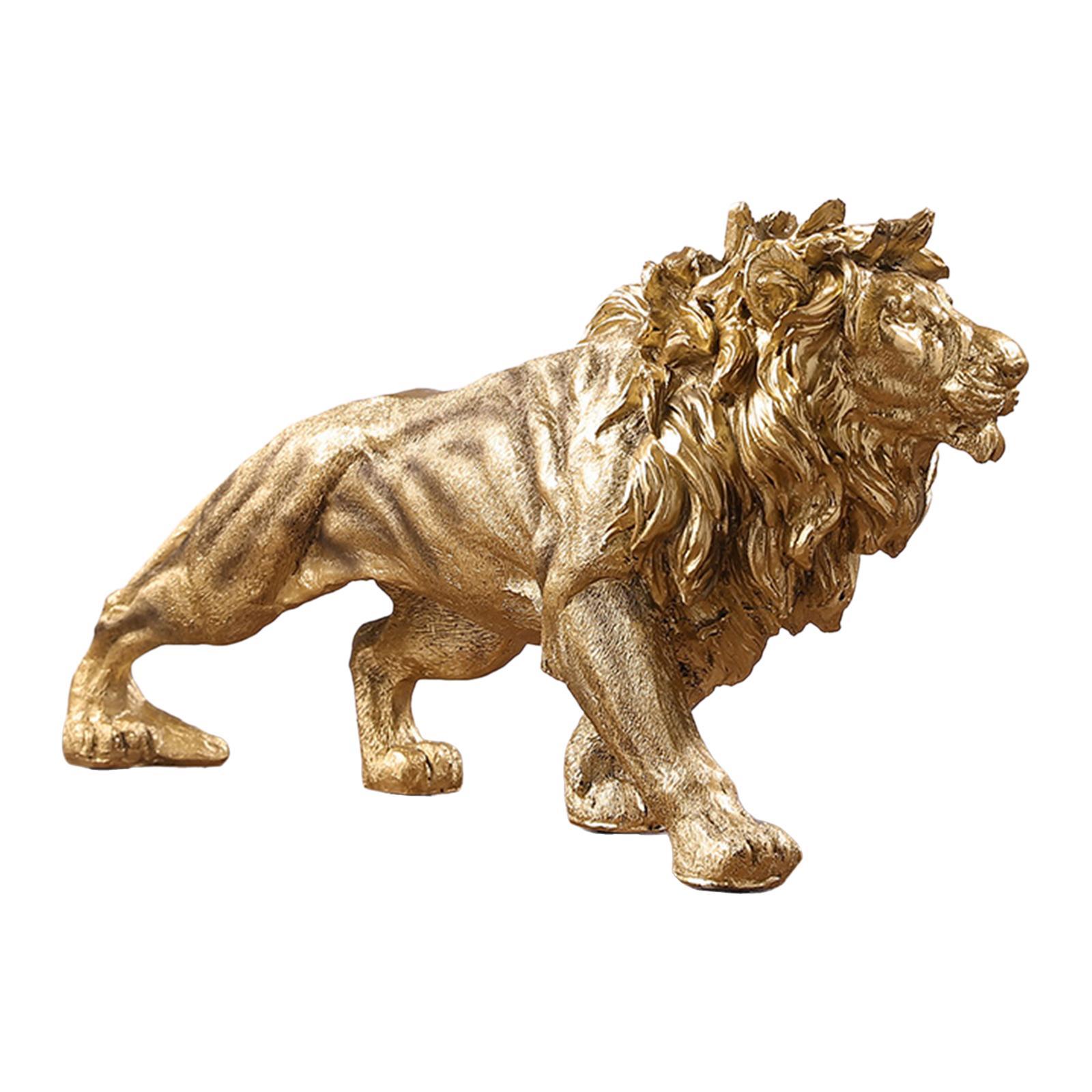 Lion King Statue Lion Figurine Collectible for Entrance Housewarming Cabinet