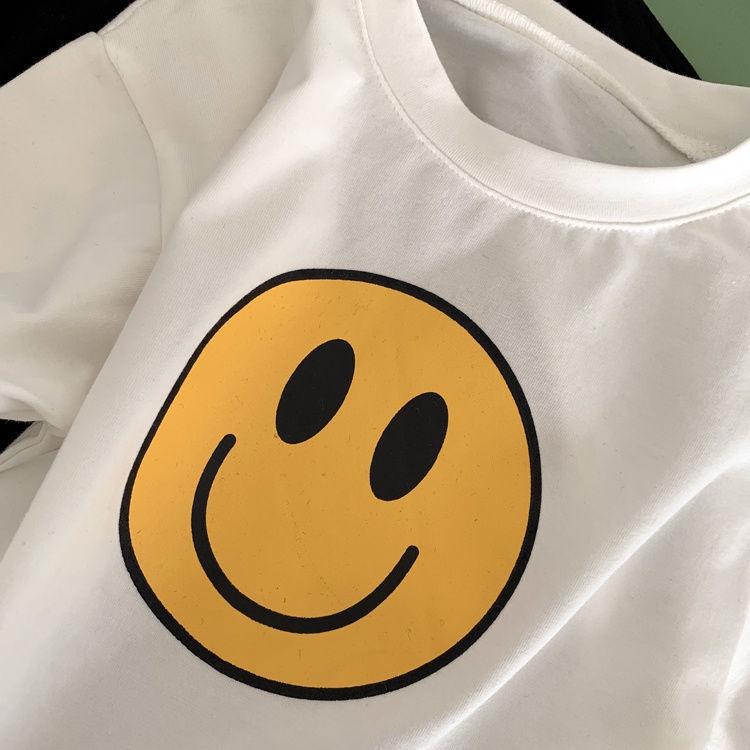 Áo Thun Cộc Tay Bé Trai Bé Gái BabyBoo Hình Smile Vàng Vải Cotton Thoáng Mát, Thấm Hút Mồ Hôi Tốt- PiBo Store