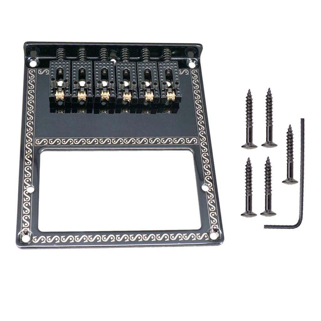1 Set Electric Guitar Roller Saddle Bridge for TL Electric Guitar Accessory Black