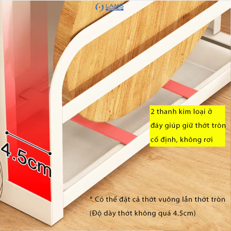 Giá để dao đũa thớt, kệ để dao thớt đũa kéo nhà bếp LAMS 2 màu đen, trắng