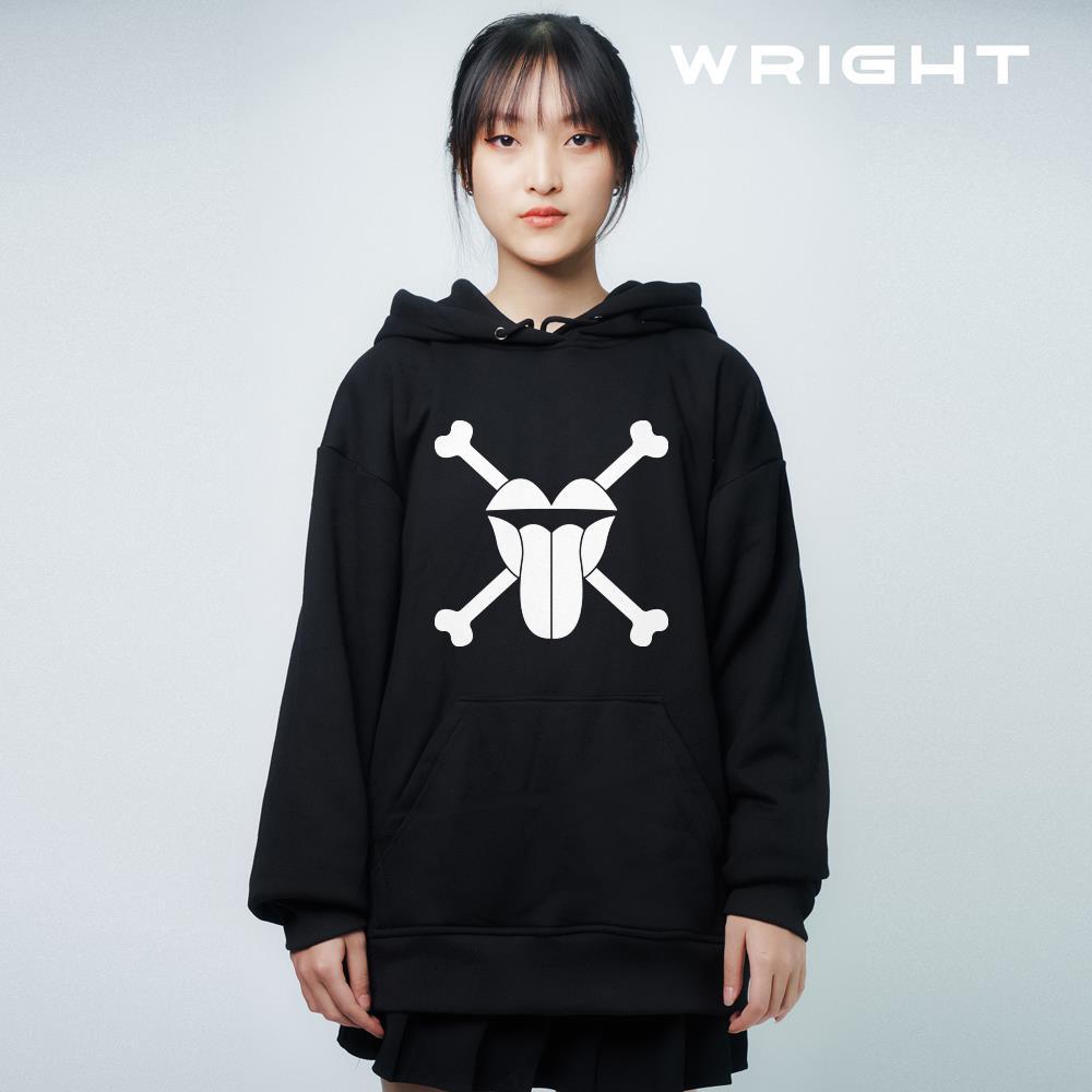 Áo hoodie anime Wright one piece hình in biểu tượng Bellamy Pirates Jolly Roger cực đẹp oversize unisex