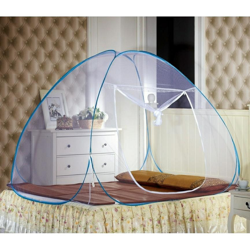 Màn chụp tự bung một cửa loại cỡ đại 1m8 x 2m tặng kèm bao đựng màn- Giao mầu ngẫu nhiên