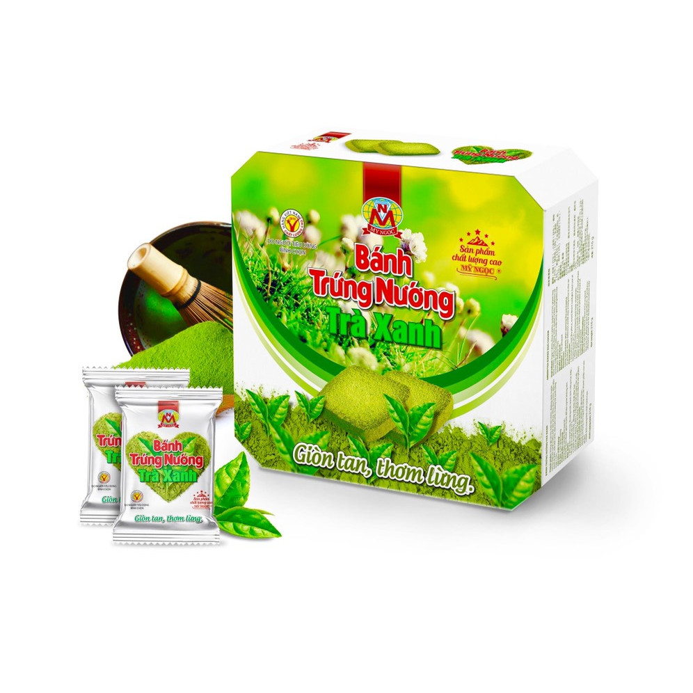 216g Bánh trứng nướng TRÀ XANH matcha MỸ NGỌC