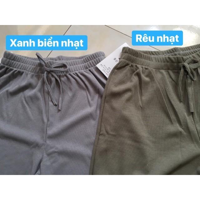 Quần ống suông rộng culottes gân tăm mềm mát