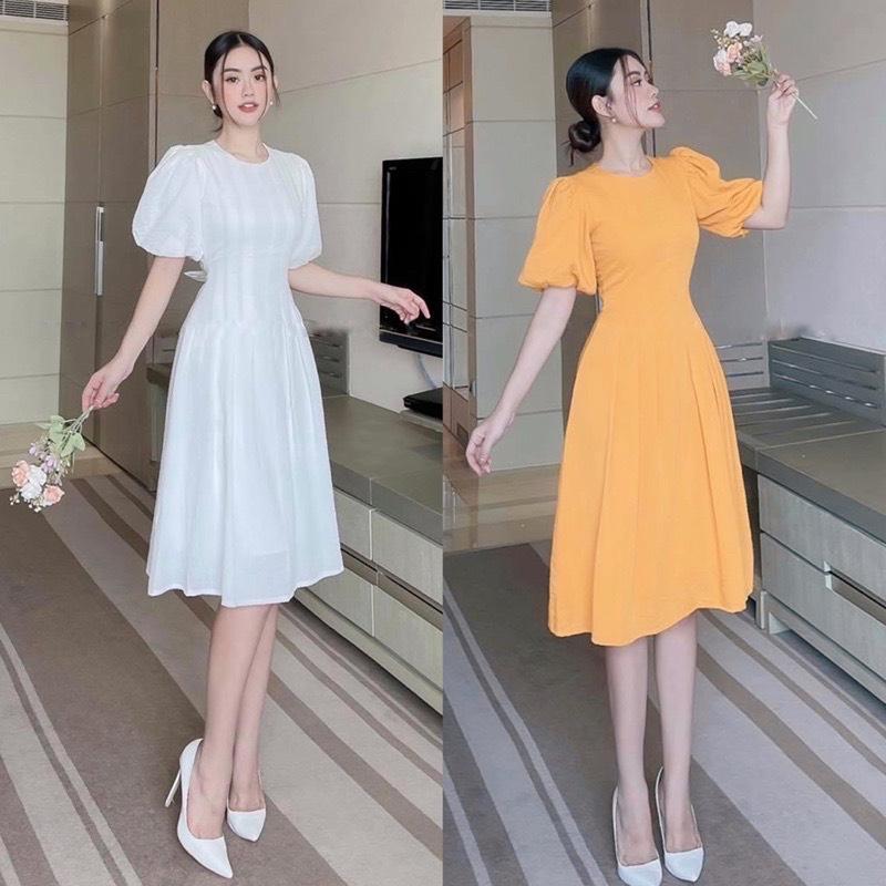 ĐẦM XÒE TAY BỒNG XẾP LI CỘT DÂY 73667711