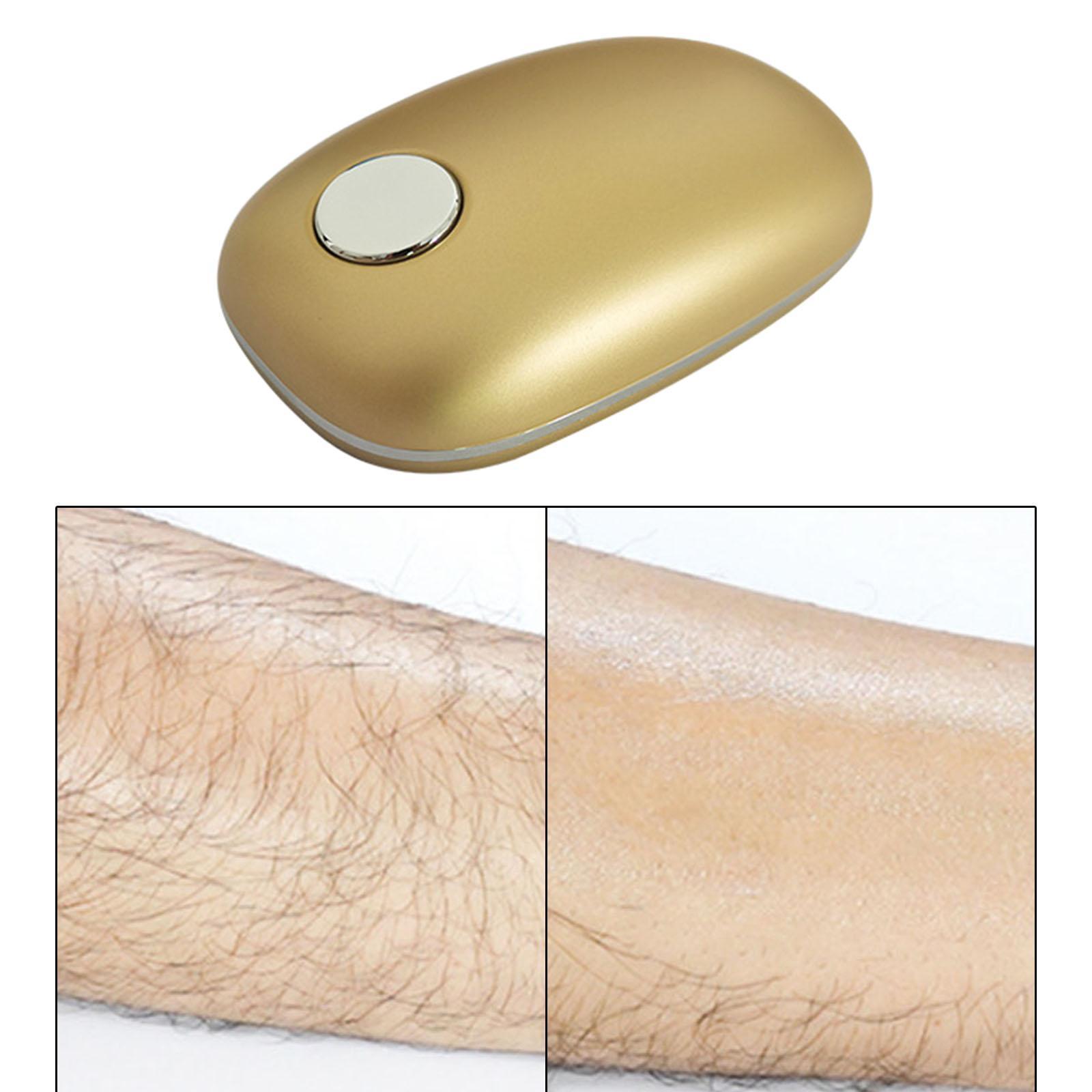 Hair Eraser Gentle Skin Exfoliation Mild Device Washable for Back Legs Gold