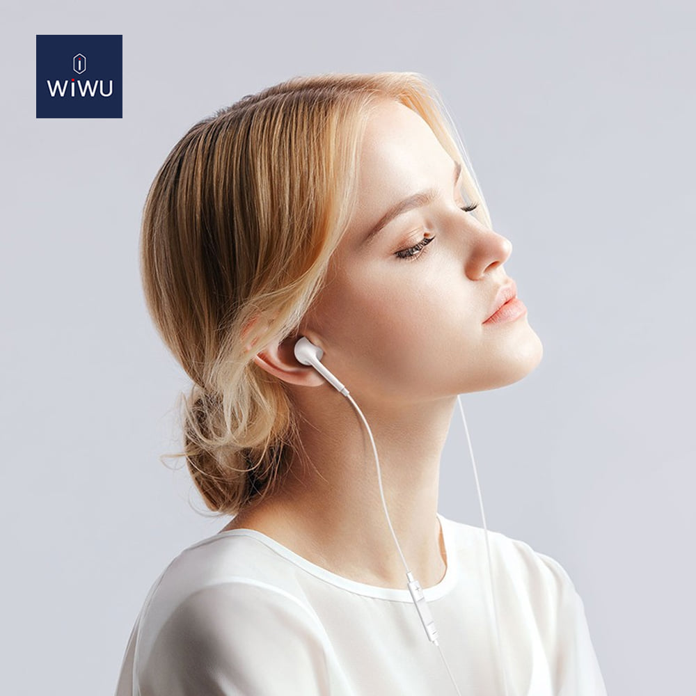 Tai nghe WiWu Earbuds 302 Popup Dành Cho Các Dòng Máy Kết Nối Bằng Dây Chân Lighning, Đàm Thoại Dễ Dàng - Hàng Chính Hãng