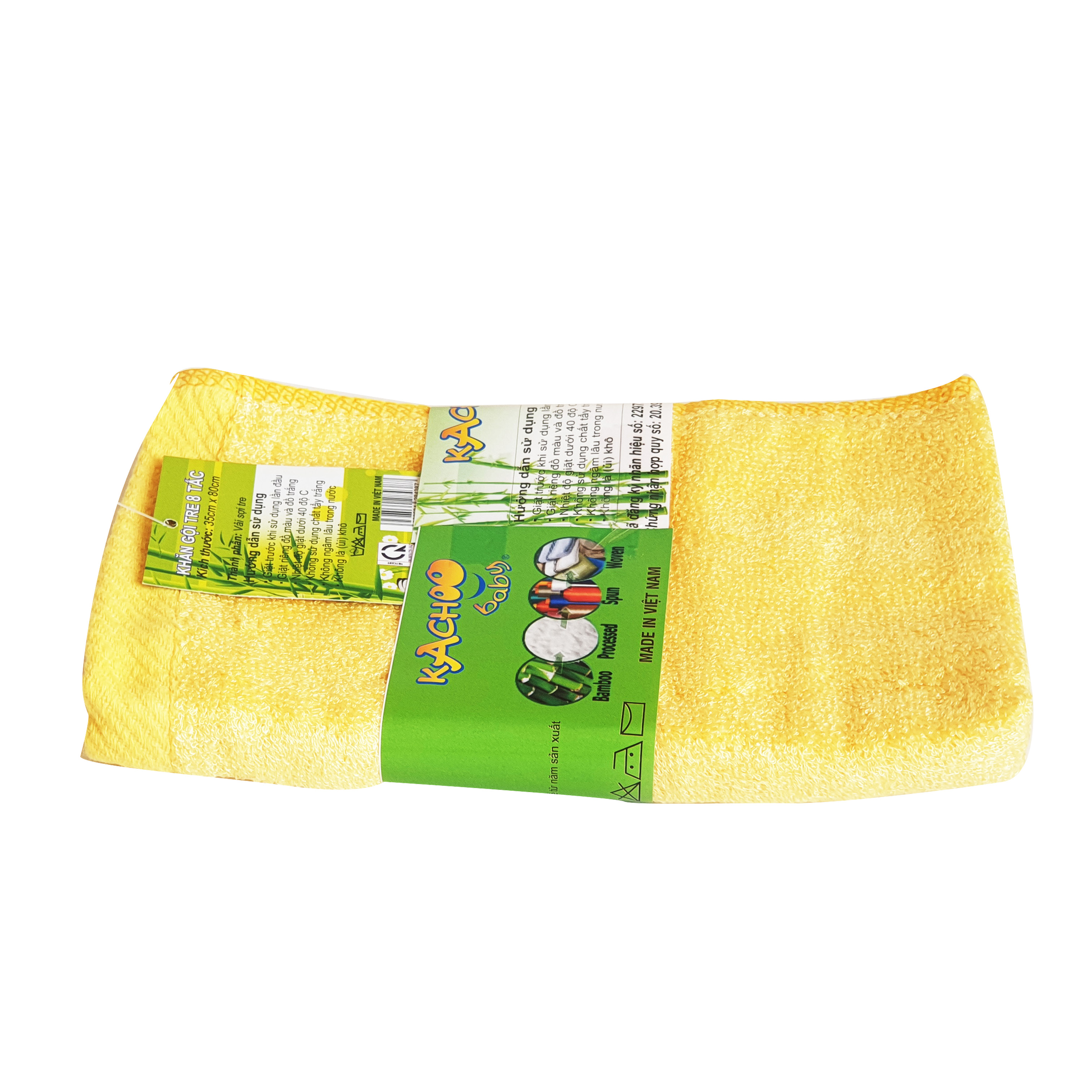 Khăn mặt sợi tre KACHOOBABY mềm mịn thấm hút tốt, không đổ lông, được kiểm nghiệm an toàn cho làn da nhạy cảm