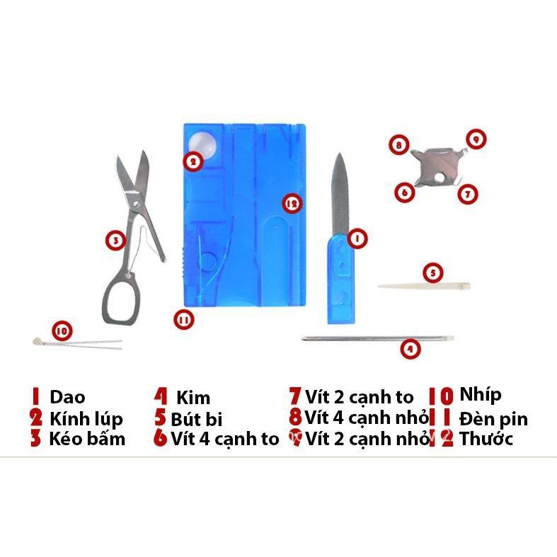Bộ dụng cụ đa năng 13 món nhỏ gọn như ATM tiện dụng