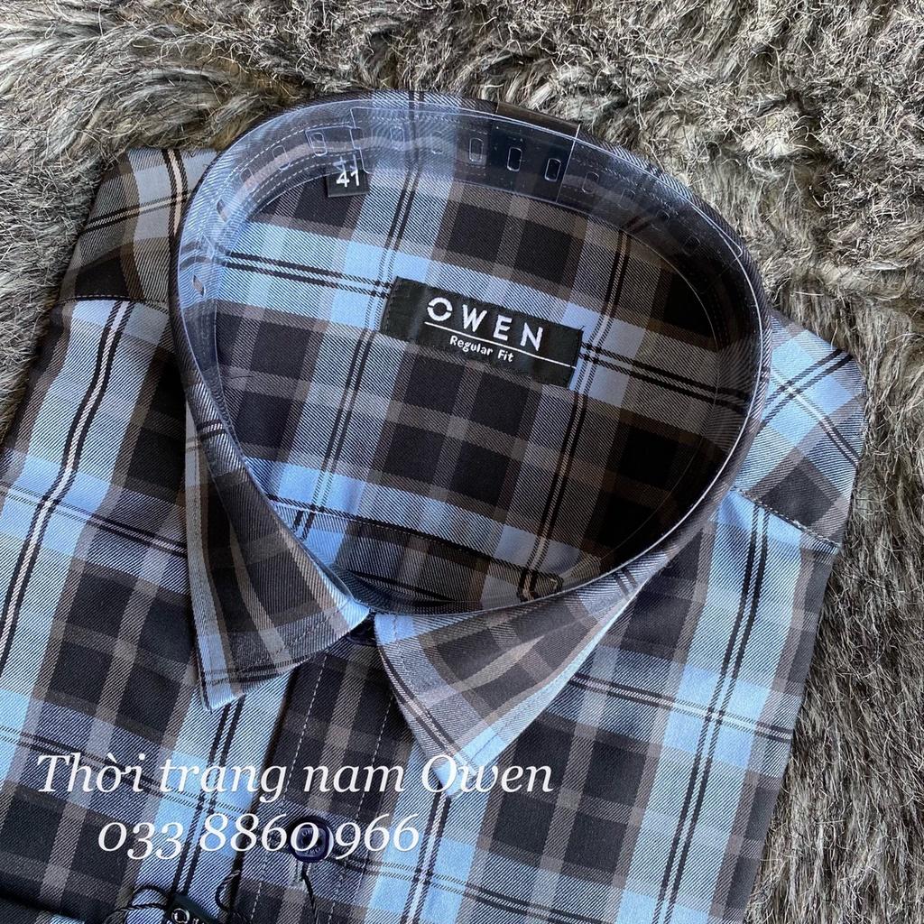 OWEN - Áo sơ mi dài tay Owen Regular fit chất sợi tre kẻ ca rô 61050