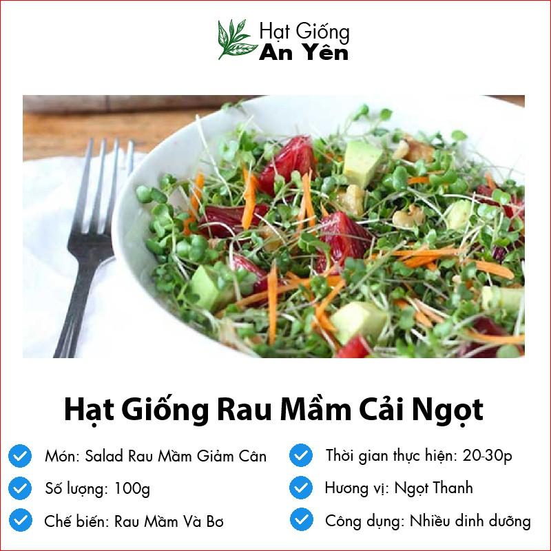 Hạt giống Rau Mầm Cải Ngọt thu hoạch sớm, dễ trồng, nảy mầm cao, sinh trưởng khoẻ,