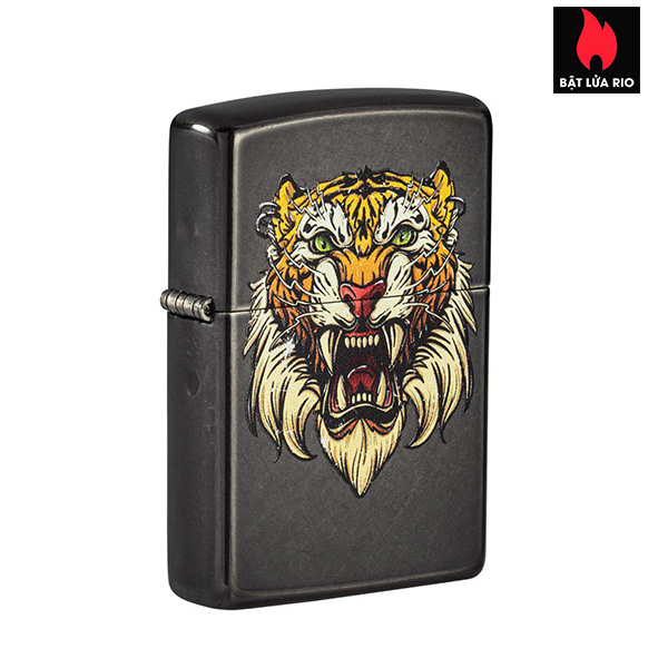 Bật Lửa Zippo 49263 – Zippo Sabretooth Tattoo Design Gray Dusk