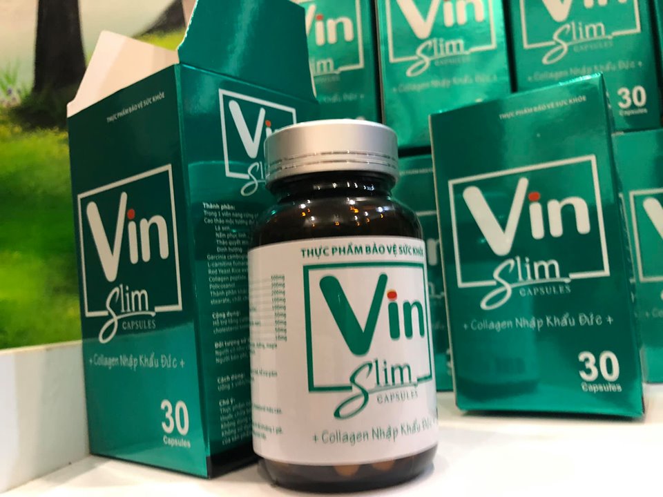 Viên uống Vin Slim Capsules V3Vinslim, hộp 30v, tăng cường chuyển hoá mỡ thừa, dùng cho người béo phì