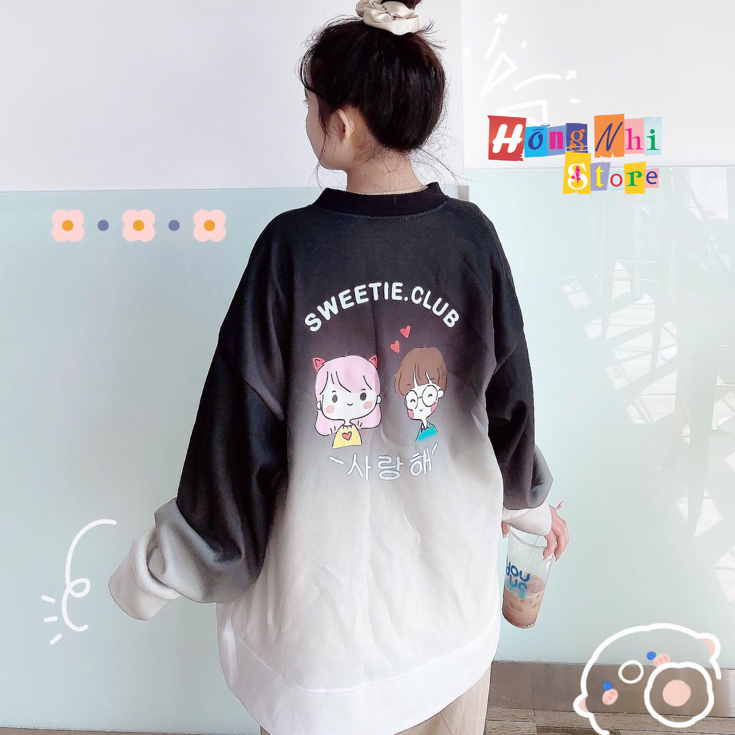 Áo Khoác Cardigan 3D Loang Màu In Hình Sweetie Club Tie Dye Oversize Ulzzang Unisex Dáng Rộng Nam Nữ - MM