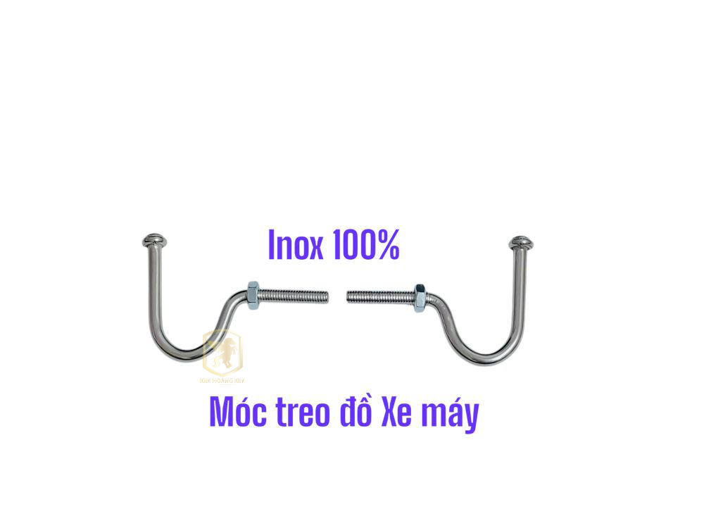 Cặp móc treo đồ xe máy INOX 002 mẫu móc câu gắn được nhiều loại xe hàng chất lượng
