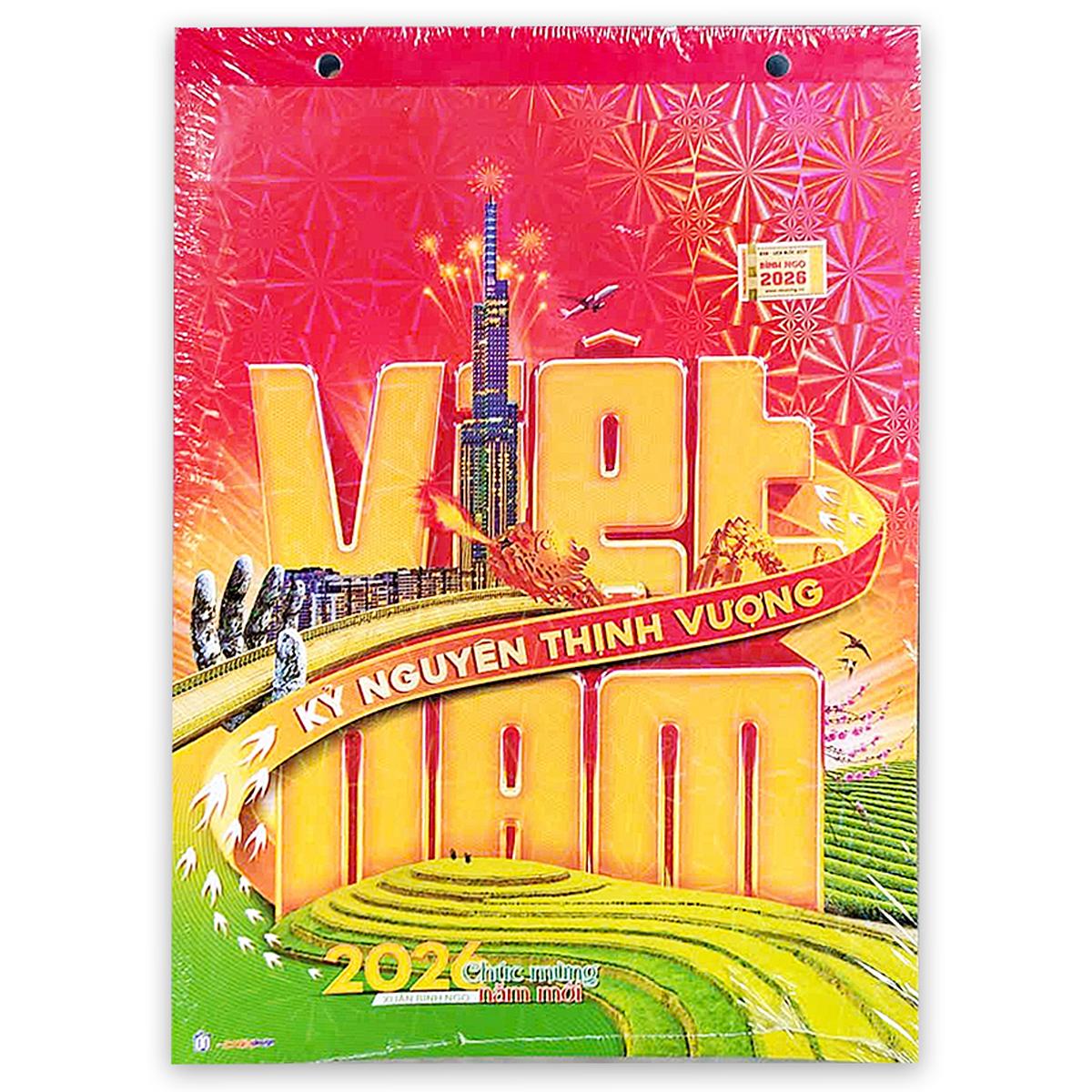 Bloc Lịch Đại Đặc Biệt 2026 - Việt Nam Kỹ Nguyên Thịnh Vượng - Hoa Niên HN12L
