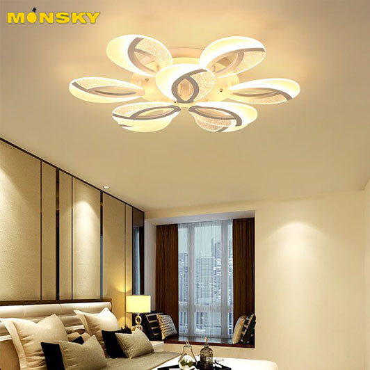 Đèn trần MATEL hiện đại trang trí nội thất sang trọng với 3 chế độ ánh sáng - kèm điều khiển từ xa - .