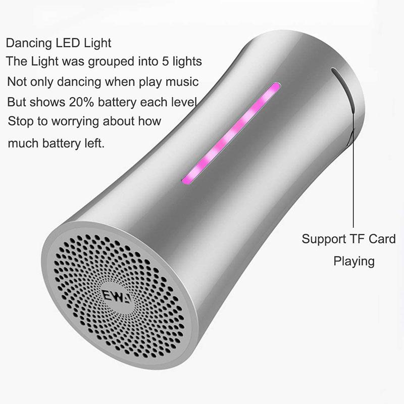Loa Di Động Bluetooth, HIFI Bass Loa TWS, Loa Ngoài Trời Thể Thao Thẻ TF MP3 Người Chơi 6000 MAh Bluetooth 5.0 Color: Rose Gold
