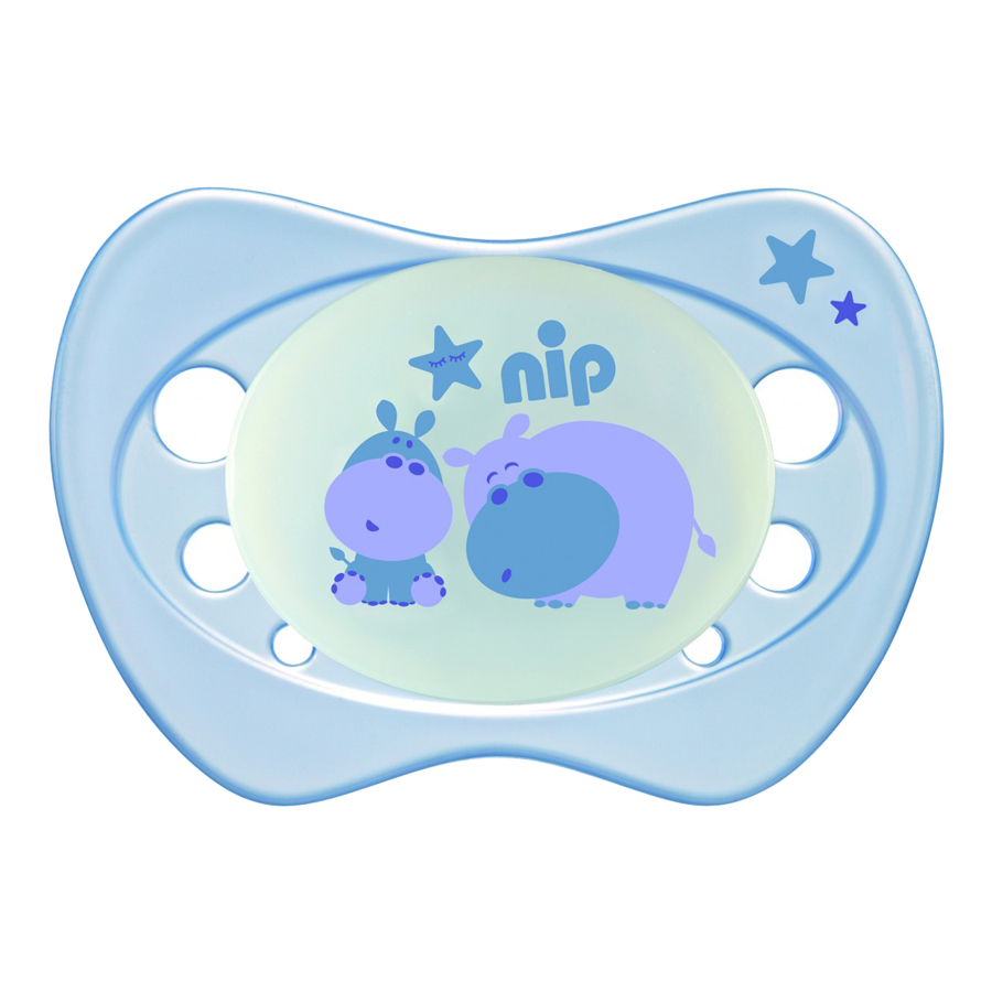 Bộ 2 Ti Ngậm Sơ Sinh Phát Sáng Newborn Night Nip Silicon Nip31308 (Cỡ 0)