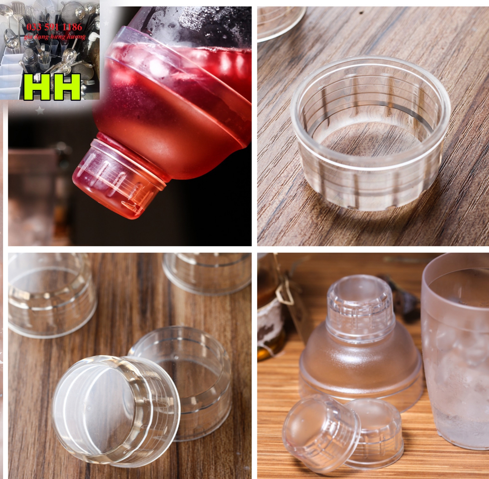 Nắp bình lắc shaker pha chế nhựa ( dành cho bình 350ml - 500ml - 700ml - 1000ml)