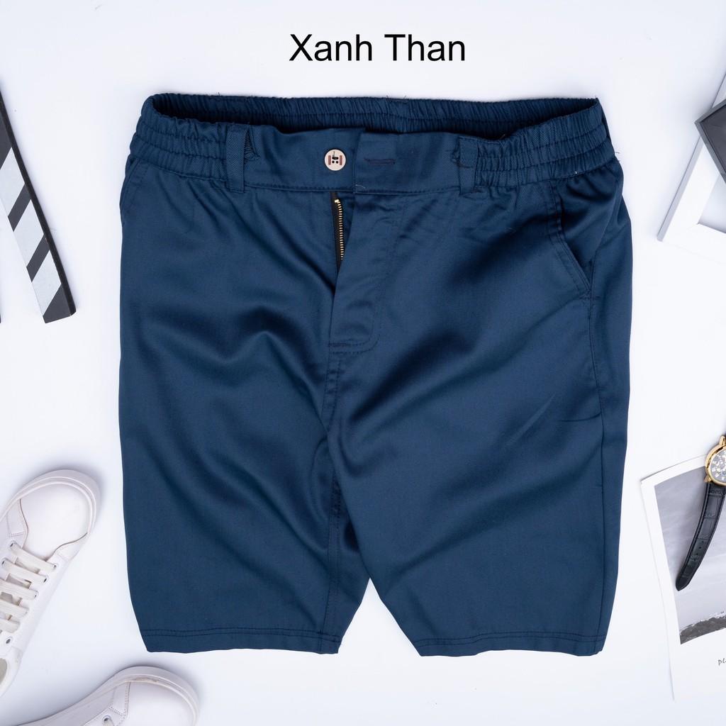 Quần Short Nam Cạp Chun, Quần thể thao nam kaki đùi ngắn dáng lửng tập gym co giãn chun lưng mùa hè