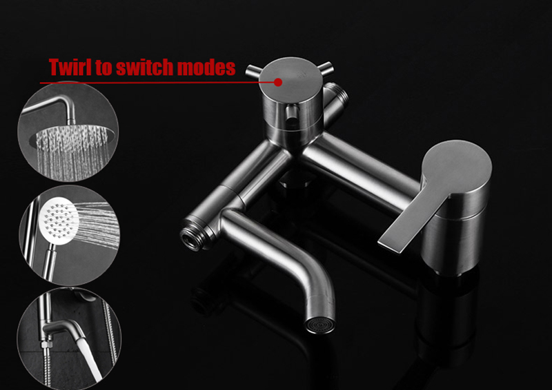Bộ Sen cây tắm Đứng nóng lạnh inox sus 304 tròn lệch