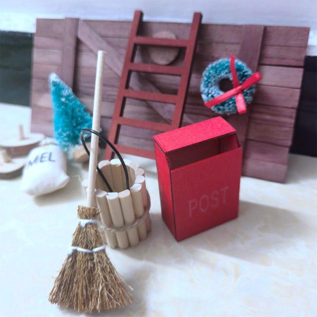9 Pieces Miniature 1/12 Dollhouse Furniture Set Toy Children Gifts
