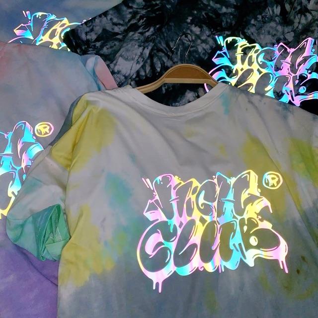 ÁO TIE DYE LOANG MÀU PHẢN QUANG 7 SẮC CẦU VỒNG SIÊU HOT