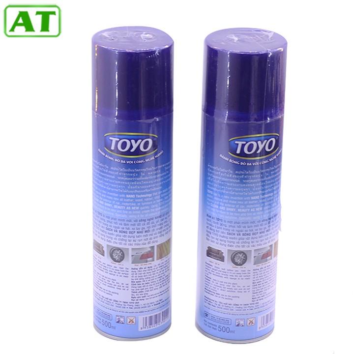 Bình Xịt Đánh Bóng Đồ Da Nhựa Gỗ Và Nội Thất Xe Ô Tô Toyo 500ml